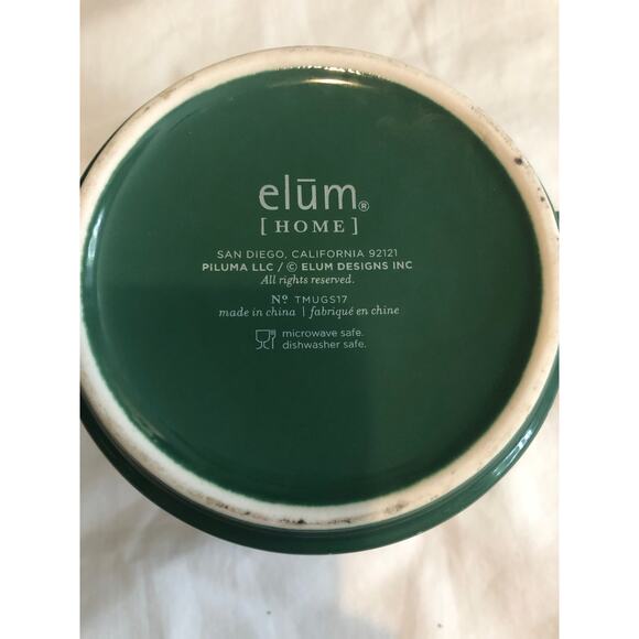 Dog Pug Mug Christmas Green Snow Scarf Elum Coffee Tea - Picture 7 of 7